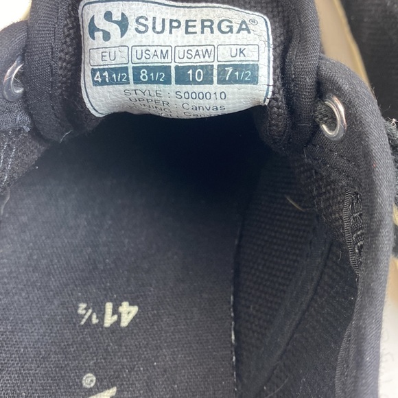 Superga Mens Sneakers Black Size 8.5 - Picture 9 of 16